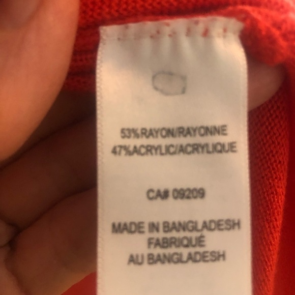 Cleo size LP  orange hi-low cardigan - Picture 9 of 9